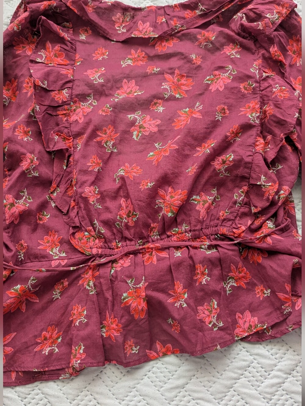Free People Amanda Ruffle Wrap Top (L) - Picture 11 of 11